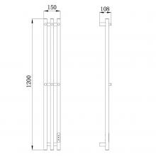 Полотенцесушитель электрический Raglo R350.17.33