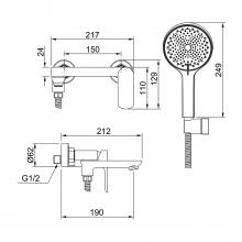 Смеситель для ванны Raglo R03.30.03