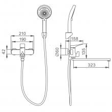Смеситель для ванны Splenka S54.22.09
