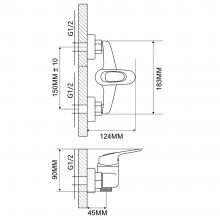 Смеситель для душа Ammore А6040