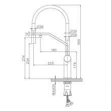 Смеситель для кухни с гибким изливом Raglo R20.62.33
