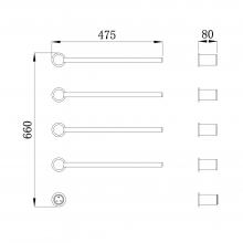 Электрический полотенцесушитель Raglo R350.52.05