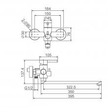 Смеситель для ванны Splenka S221.22.03