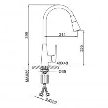 Смеситель для кухни Frap F4471-9