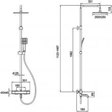 Душевая стойка Gappo G2491