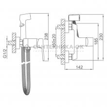 Смеситель с гигиеническим душем Frap F2071-9