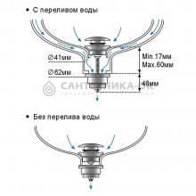 Донный клапан Frap F62-7