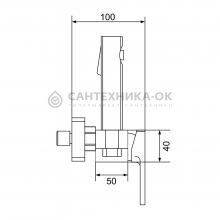 Смеситель с гигиеническим душем Rose R1805C-1