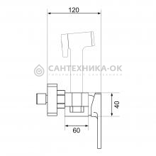 Смеситель с гигиеническим душем Rose R2805H-1