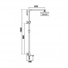 Душевая стойка Rose R1056