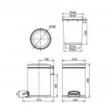 Мусорное ведро Raglo R360.106.09