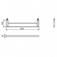 Прямой полотенцедержатель Gappo G30909-5