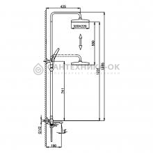 Душевая стойка со смесителем Frap F2484-3
