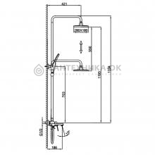 Душевая стойка со смесителем Frap F2486-6