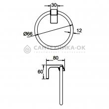 Кольцевой полотенцедержатель Frap F30604-6