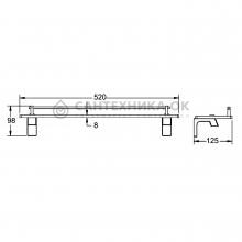 Стеклянная полка для ванной Frap F30607-6