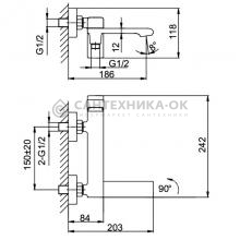 Смеситель для ванны Frap F3284-3