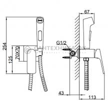 Смеситель с гигиеническим душем Frap F7586-26