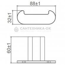 Держатель с 2-мя крючками Gappo G30905-25
