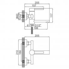 Смеситель для ванны Ledeme L73121