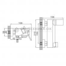 Смеситель для ванны Gerhans K13028W