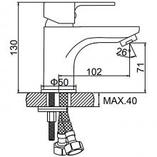 Смеситель для раковины Ledeme L1003