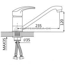 Смеситель для кухни OUTE T1103B