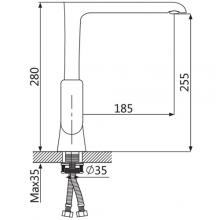 Смеситель для кухни OUTE T2413BK