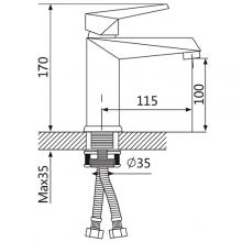 Смеситель для раковины OUTE T4001H