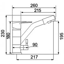 Смеситель для кухни OUTE T4803B-2