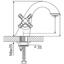 Смеситель для раковины OUTE T6501