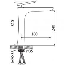 Смеситель для раковины OUTE T9031-1