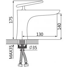 Смеситель для раковины OUTE T9031