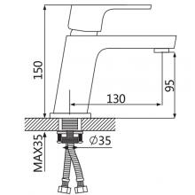 Смеситель для раковины OUTE T9071