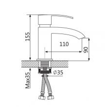 Смеситель для раковины OUTE T9801