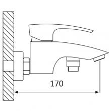 Смеситель для ванны OUTE T1002