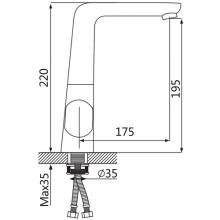 Смеситель для кухни OUTE T7213B