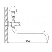 Смеситель для ванны OUTE T6623C