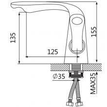 Смеситель для раковины OUTE T9021K