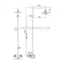 Душевая стойка Ledeme L2408 хром