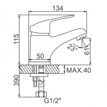 Смеситель для раковины Ledeme L1037