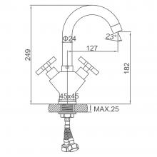 Смеситель для раковины Ledeme L1084-2