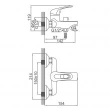 Смеситель для ванны Ledeme L3039-B