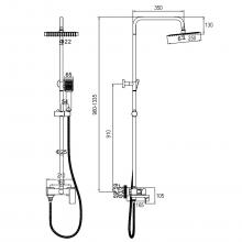 Душевая стойка Ledeme L72425Y-1