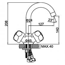 Смеситель для раковины Ledeme L1126