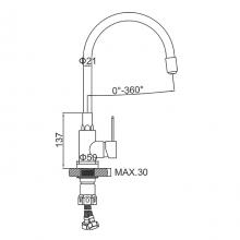 Смеситель для кухни Ledeme L74004-3